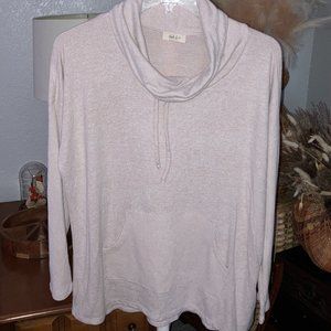 NWT Women’s Sz. XL Style & Co. Deep Blush Cowl Neck Style Lounge Hook Up Sweater